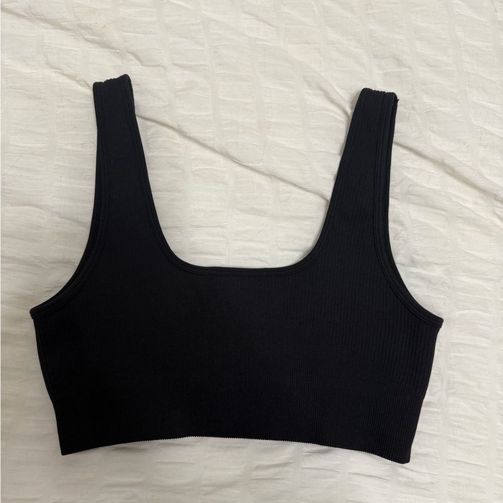 Pacsun Athletic Black Ribbed Crop Top